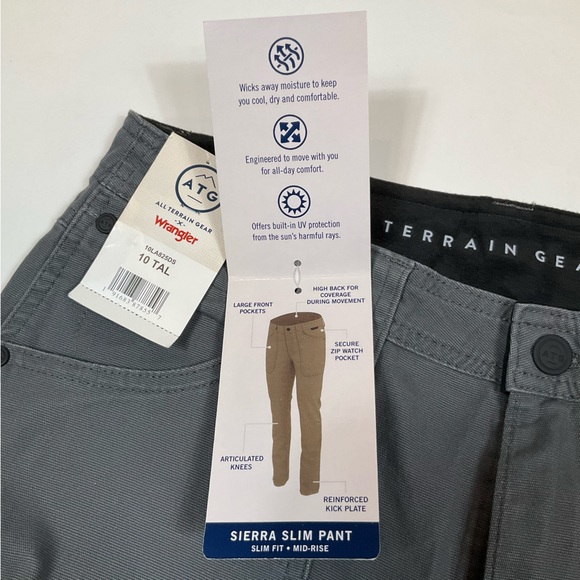 Wrangler Women Sierra Slim Pant Gray 10 Tal - Picture 5 of 10